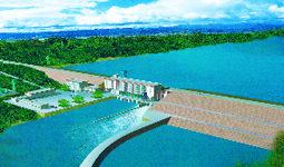 コンゴで建設中の水力発電所イメージ図